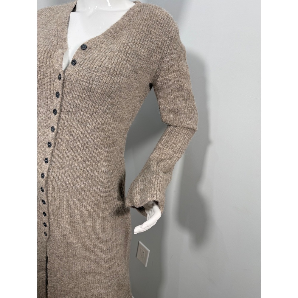 Commense Stacking V-Neck Split Breasted Sweater Dress
Light Brown Size M - Picture 11 of 17